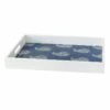 White & Blue Printed Tray, 18x12 1 White & Blue Printed Tray, 18x12 -Home Decoration Sales Shop white blue printed tray 18x12 1