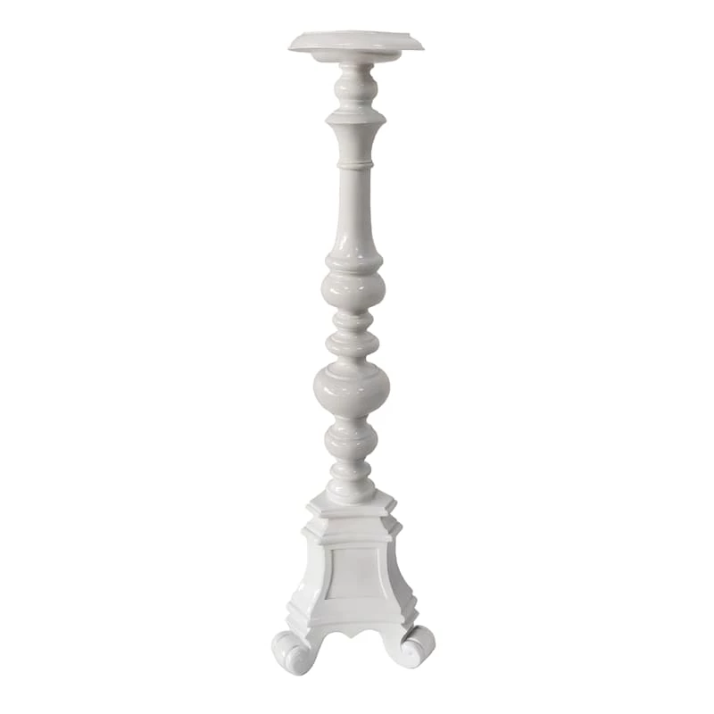 White Candle Holder, 32" 3 White Candle Holder, 32"