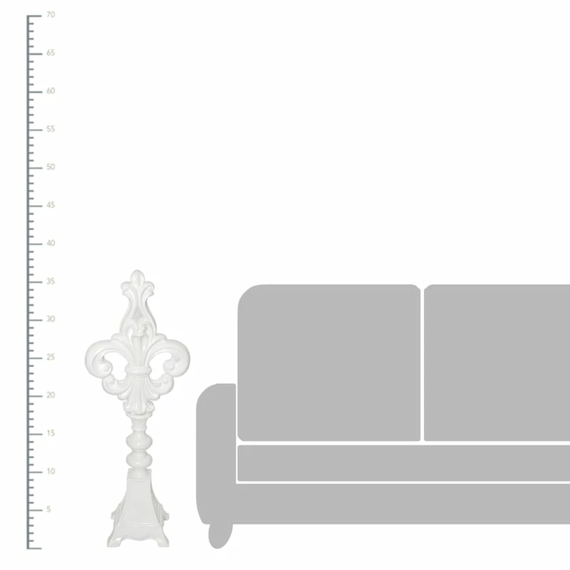 White Finial Decor, 36.5" 4 White Finial Decor, 36.5" - Image 2