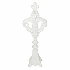 White Finial Decor, 36.5"