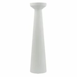 White Resin Candleholder, 24"