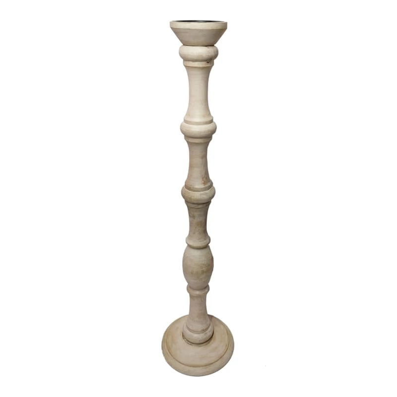 White Wash Candle Holder, 36" 4 White Wash Candle Holder, 36" - Image 2