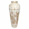 White Washed Metal Vase, 30.3" 2 White Washed Metal Vase, 30.3" -Home Decoration Sales Shop white washed metal vase 30.3