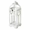 White Wood Lantern, 30" 1 White Wood Lantern, 30" -Home Decoration Sales Shop white wood lantern 30