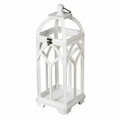 White Wood Lantern, 30"