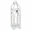 White Wooden Lantern, 34" 1 White Wooden Lantern, 34" -Home Decoration Sales Shop white wooden lantern 34