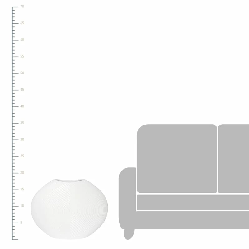 White Wooden Round Floor Vase, 18" 4 White Wooden Round Floor Vase, 18" - Image 2