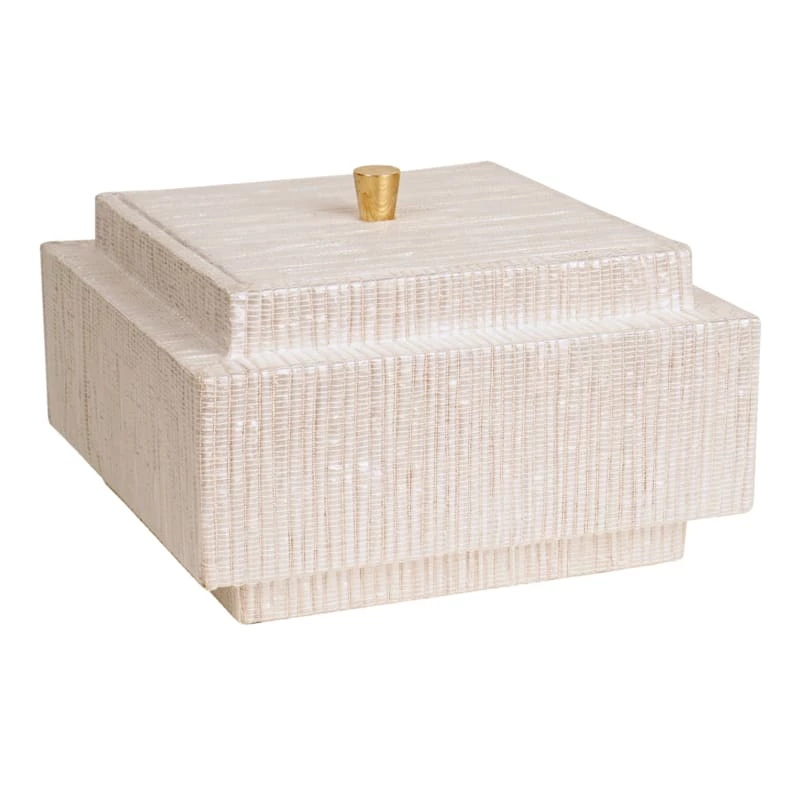White Woven Box, 9" 3 White Woven Box, 9"