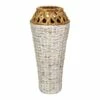 White Woven Vase, 24"