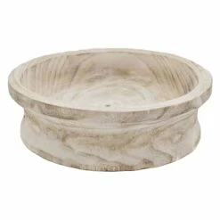 Whitewashed Wood Tray, 14"