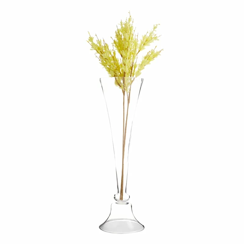 Willow Crossley Clear Glass Trumpet Vase, 32" 4 Willow Crossley Clear Glass Trumpet Vase, 32" - Image 2