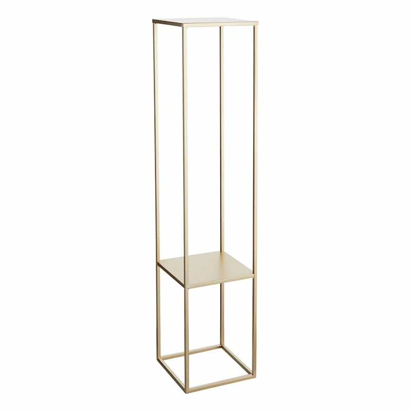 Willow Crossley Gold Metal Lantern, 40" 3 Willow Crossley Gold Metal Lantern, 40"
