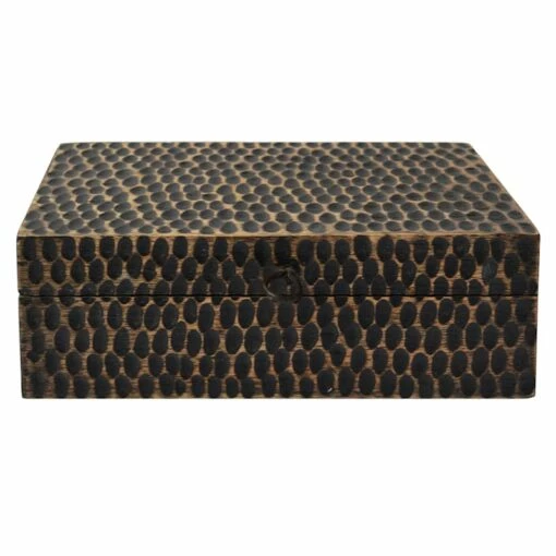 Wood Hammered Box, 10x3 -Home Decoration Sales Shop wood hammered box 10x3 1