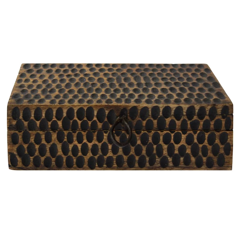 Wood Hammered Box, 8x3 3 Wood Hammered Box, 8x3